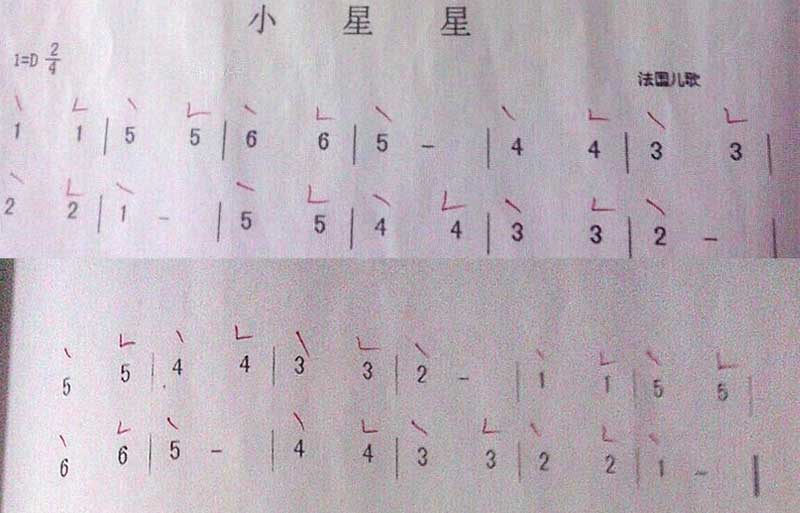 小星星(单旋律-公益课堂 流行古筝曲谱 古筝曲谱 古筝网